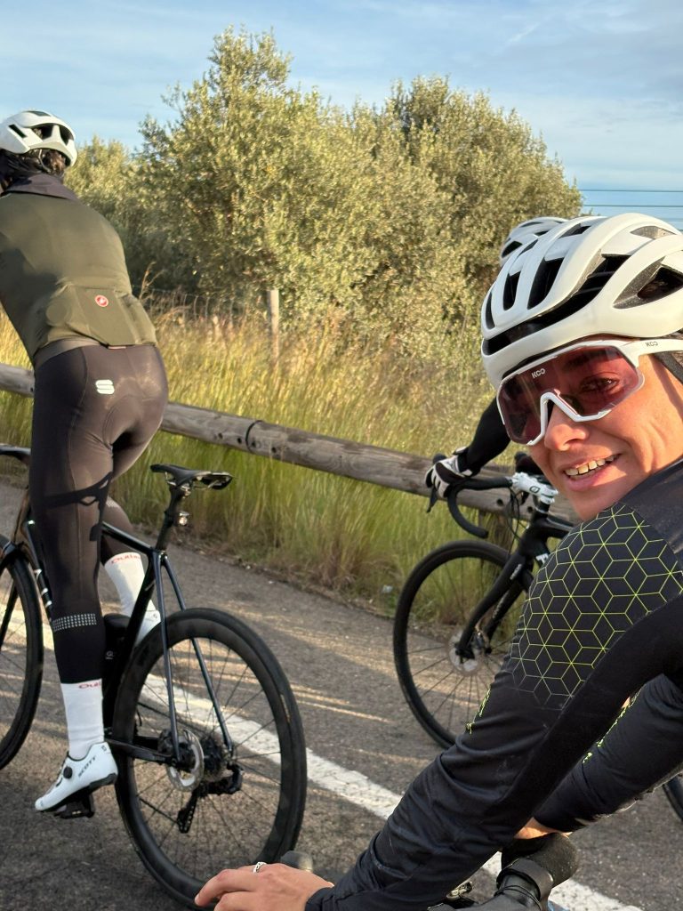 Professional peloton racing on Mallorca